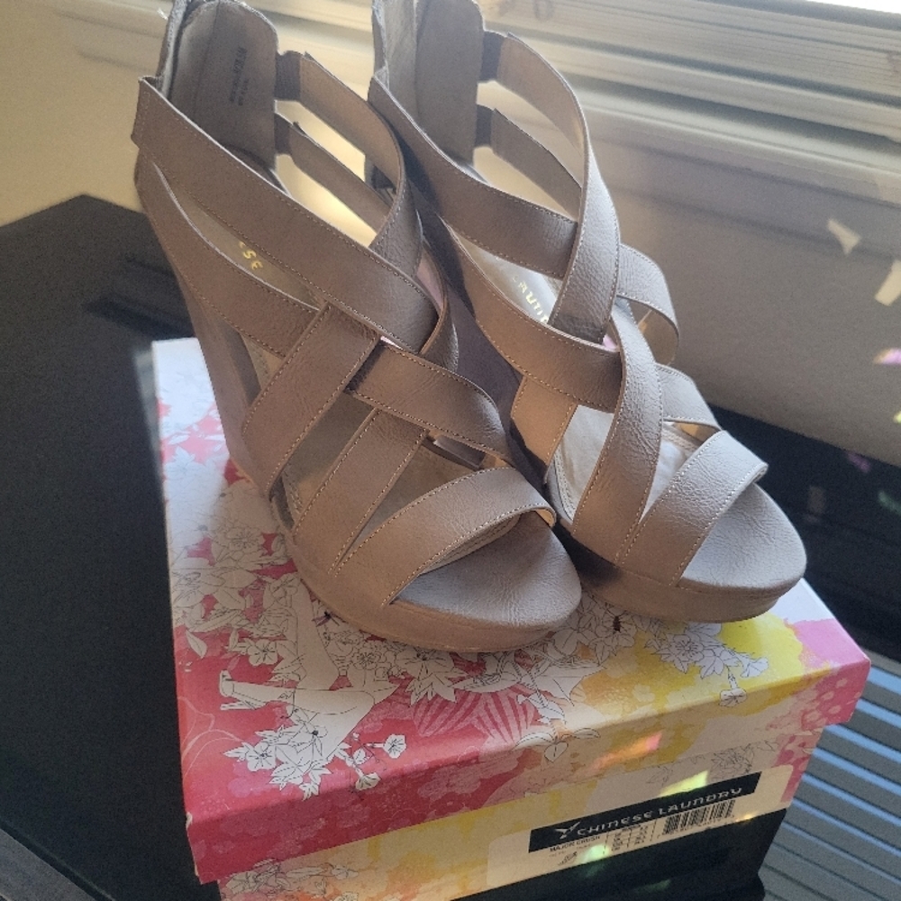 Beige Wedges